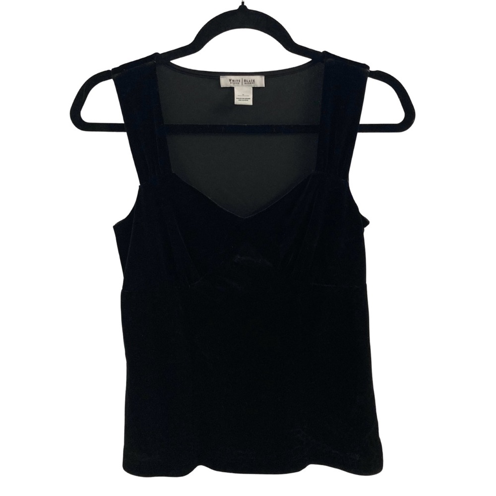 White House Black Market Velvet Sleeveless Blouse Size S